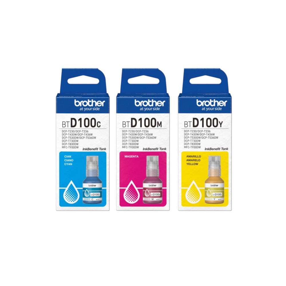 [C100C] Combo Botellas De Tinta Brother 100 Colores BTD100