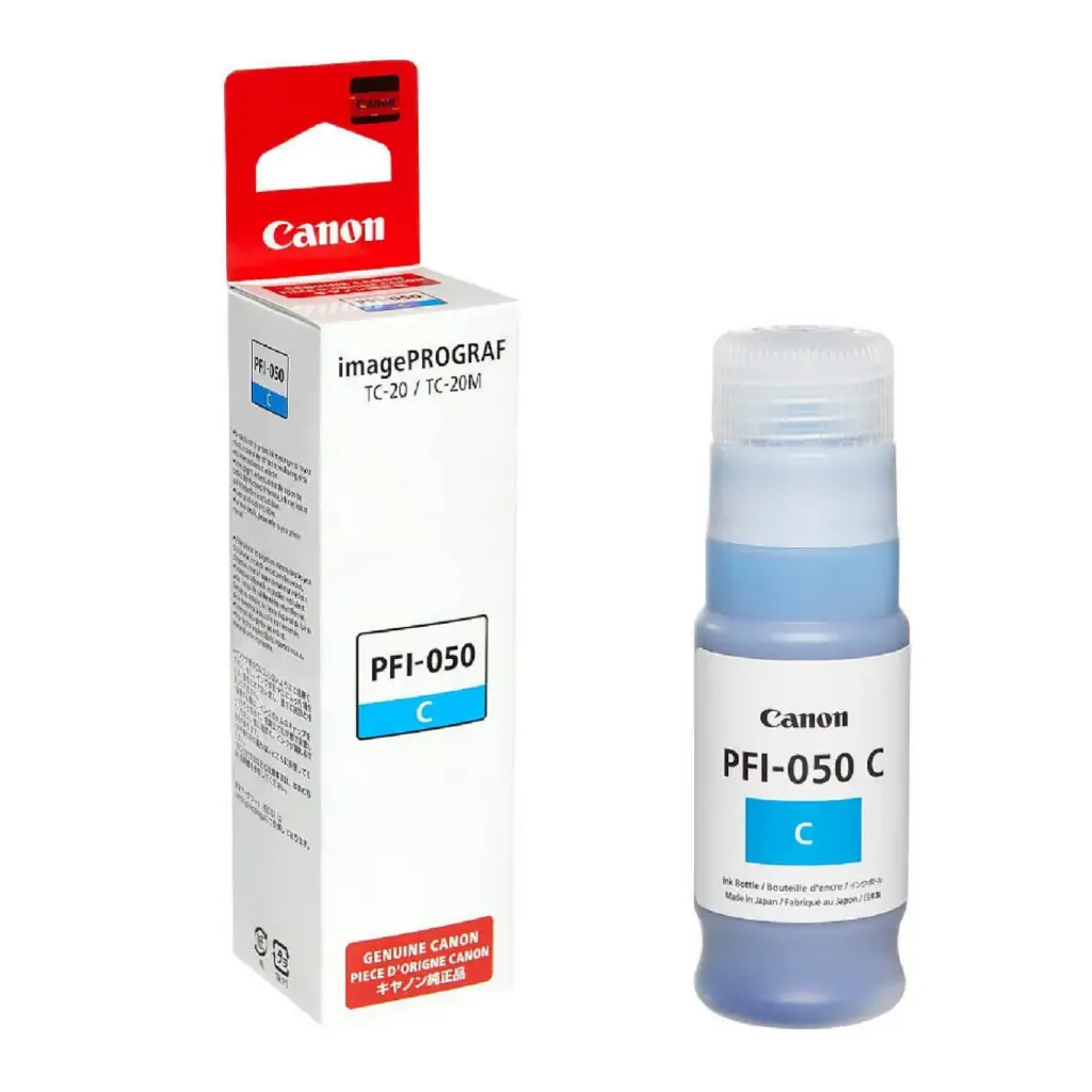[PFI-050C] Botella De Tinta Canon PFI-050C Cian Original