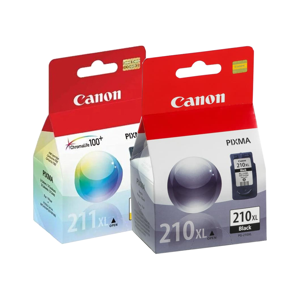 [C210XL] Cartucho De Tinta Canon 210XL Negro y 211XL Tricolor