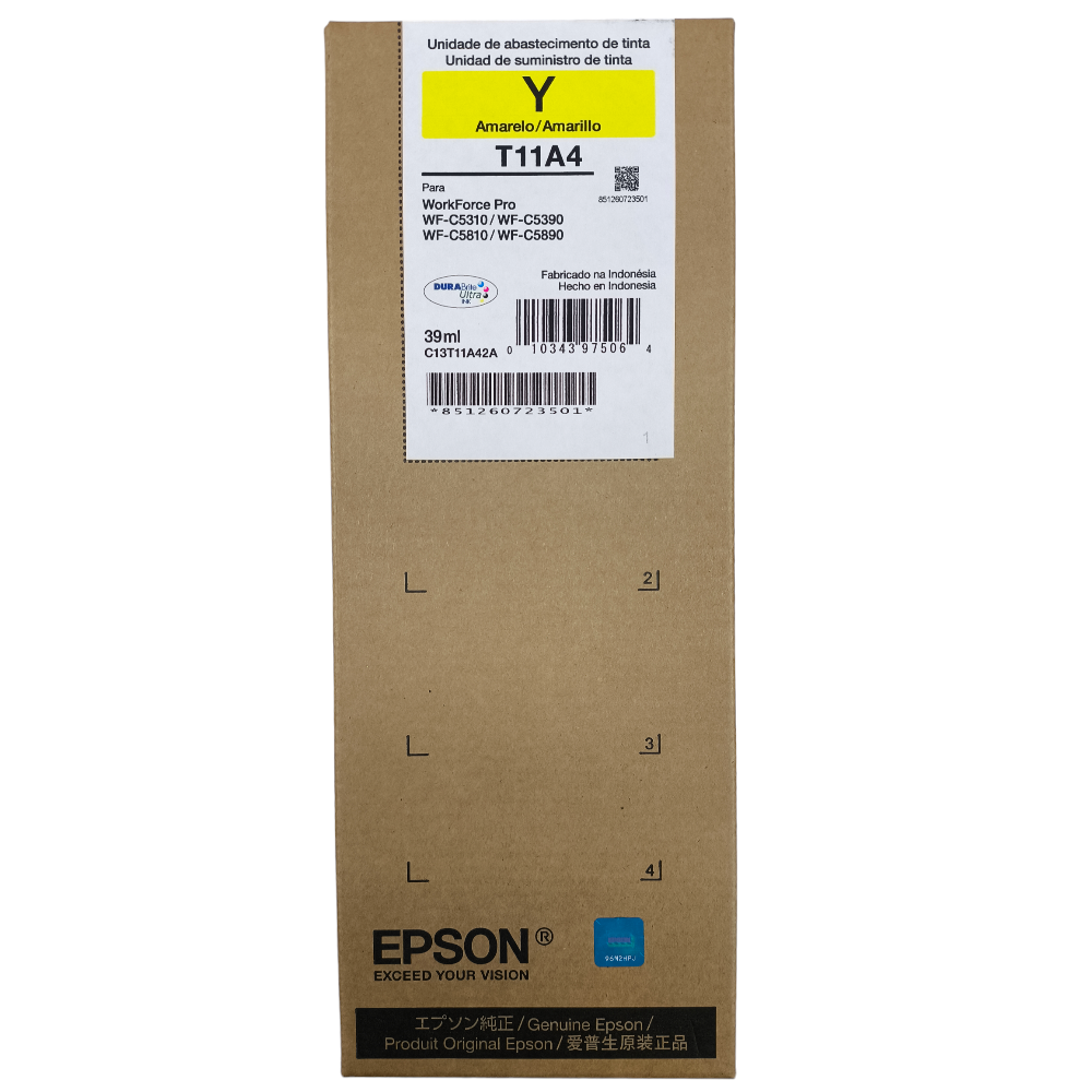[T11A420] Bolsa De Tinta Epson T11A1 Amarilla (T11A420) WF-C5310/C53190/C5810/C5890