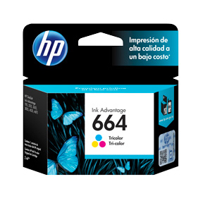 [F6V28AL] Cartucho De Tinta HP 664 Tricolor Original (F6V28AL)