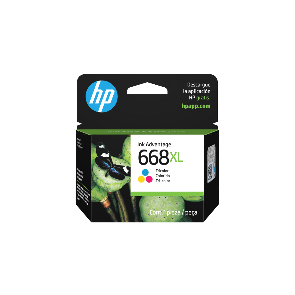 [7FP38VL] Cartucho De Tinta HP 668XL Color Original (7FP38VL)