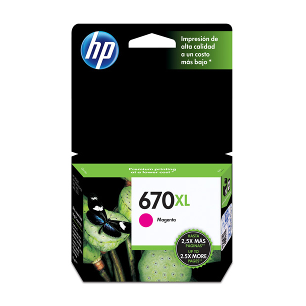 [CZ119AL] Cartucho De Tinta HP 670XL Magenta Original (CZ119AL)