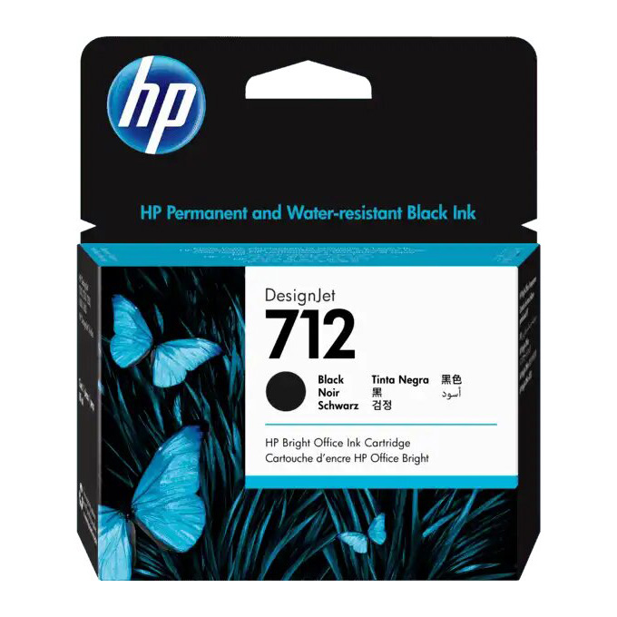 [3ED71A] Cartucho De Tinta HP 712 Negro Original DesignJet 80 ml (3ED71A)