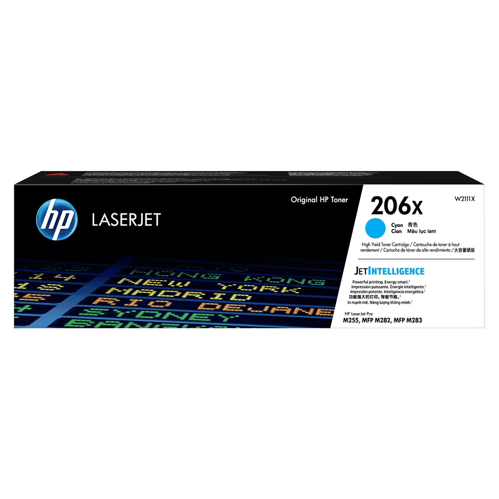 [W2111X] Cartucho De Toner HP 206X Cian Alto Rendimiento Laserjet Original (W2111X)