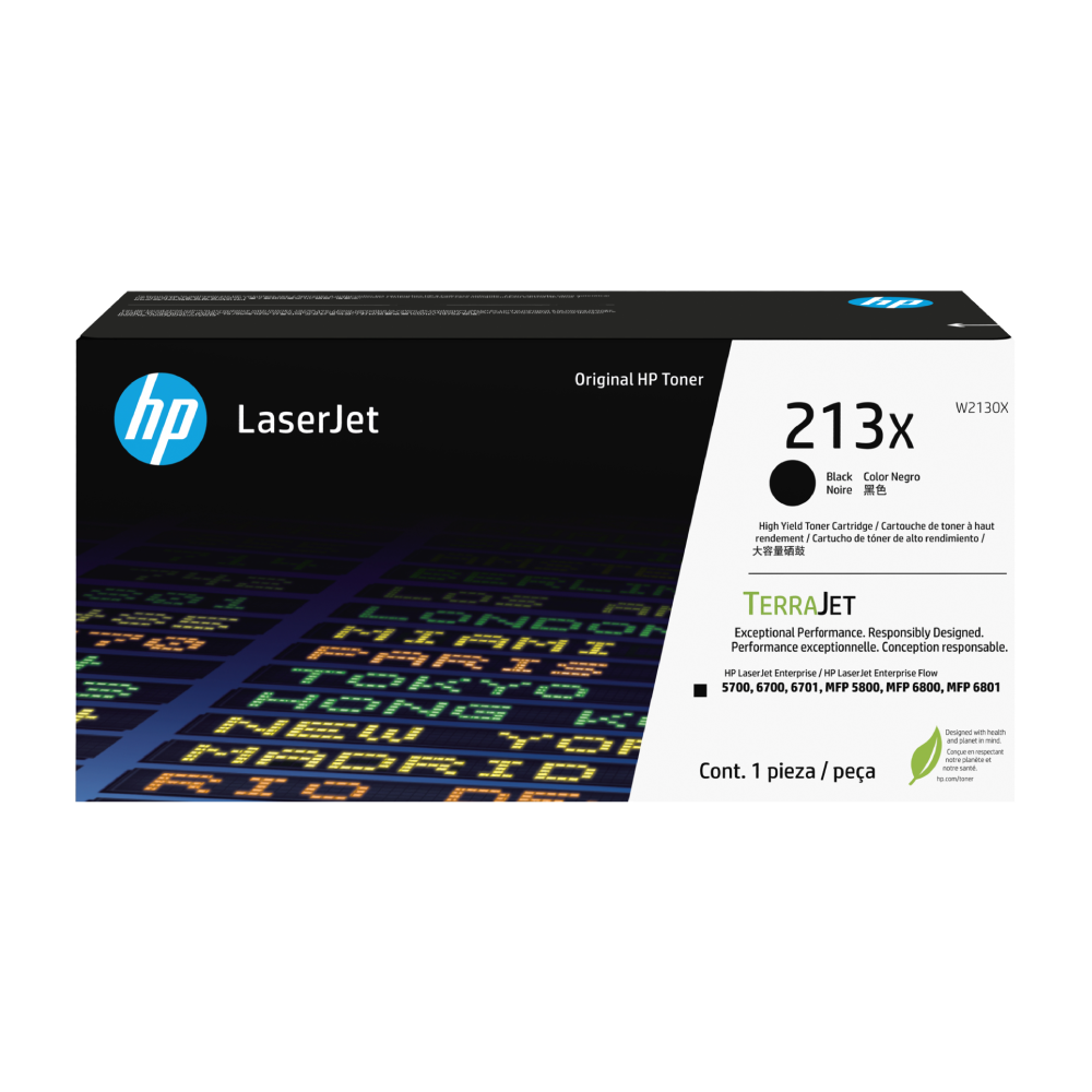[W2130X] Cartucho De Toner HP 213X Negro LaserJet Original (W2130X)