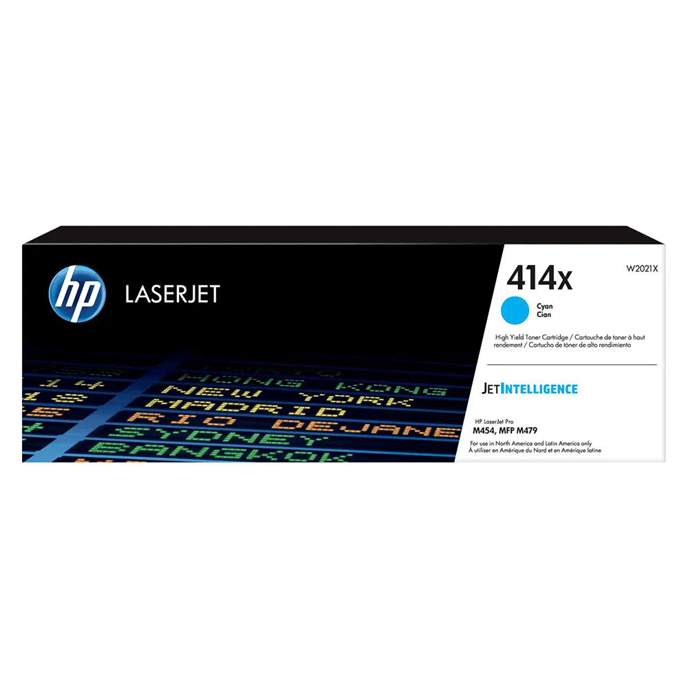 [W2021X] Cartucho De Toner HP 414X Cian Laserjet Original De Alto Rendimiento (W2021X)