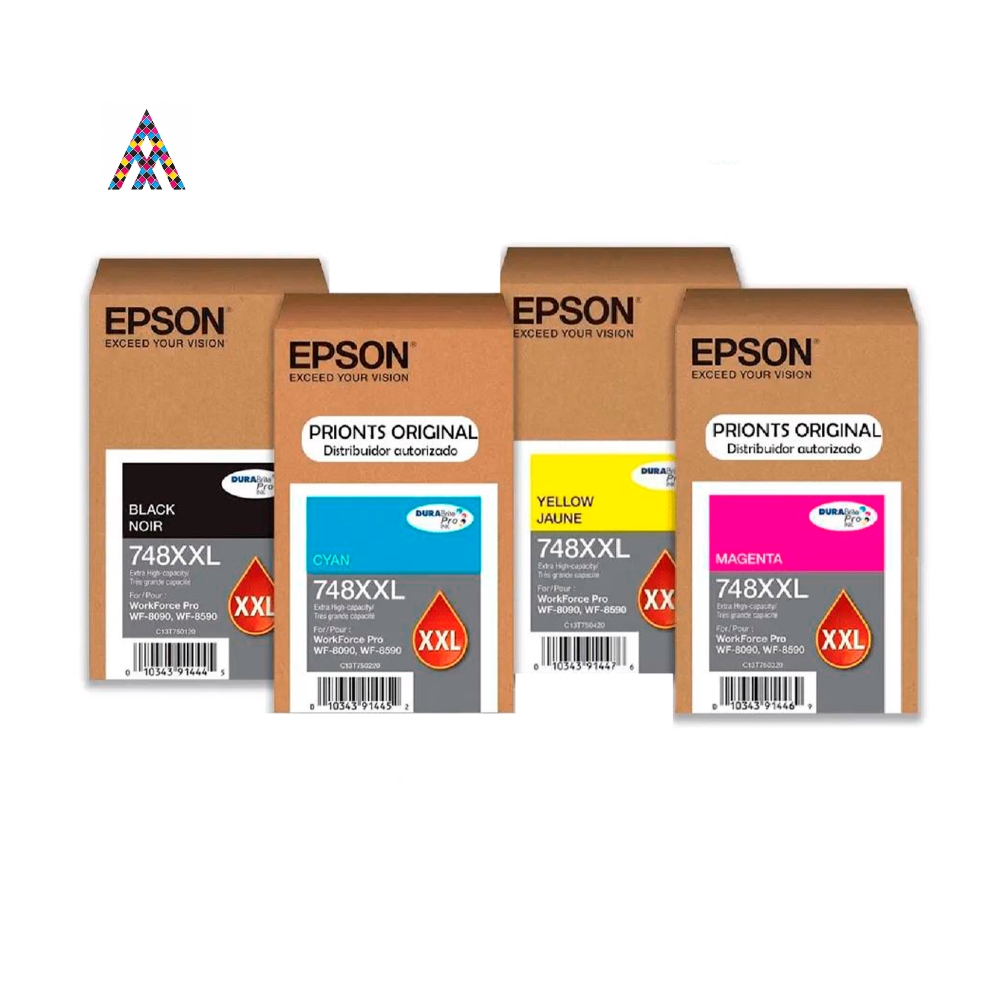 [WC-1843-Amarillo-Y] Cartuchos Epson 748XXL Original – Pack Completo y Cartuchos Individuales (Negro, Cian, Magenta, Amarillo) (Amarillo (Y).)